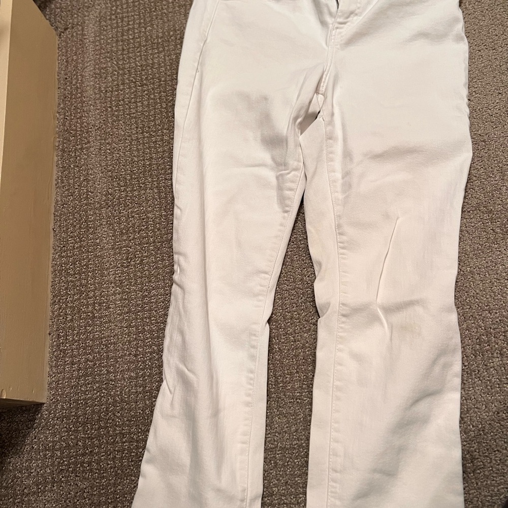 Gap White Straight-Leg Pants